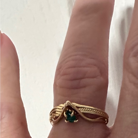 Vintage 18k solid gold braided ring - Picture 8 of 10